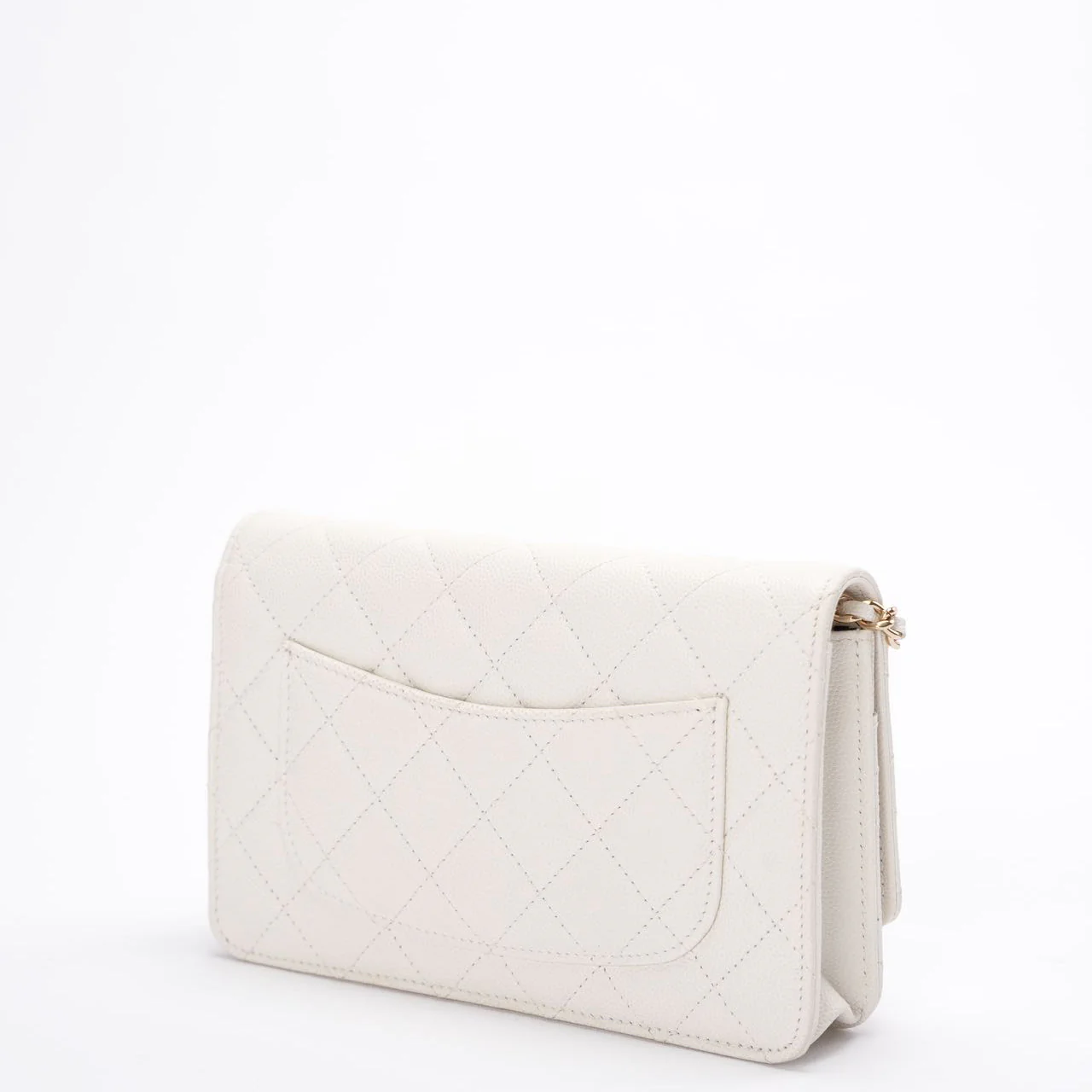 Chanel Wallet on Chain (woc) White Caviar Leather 2023