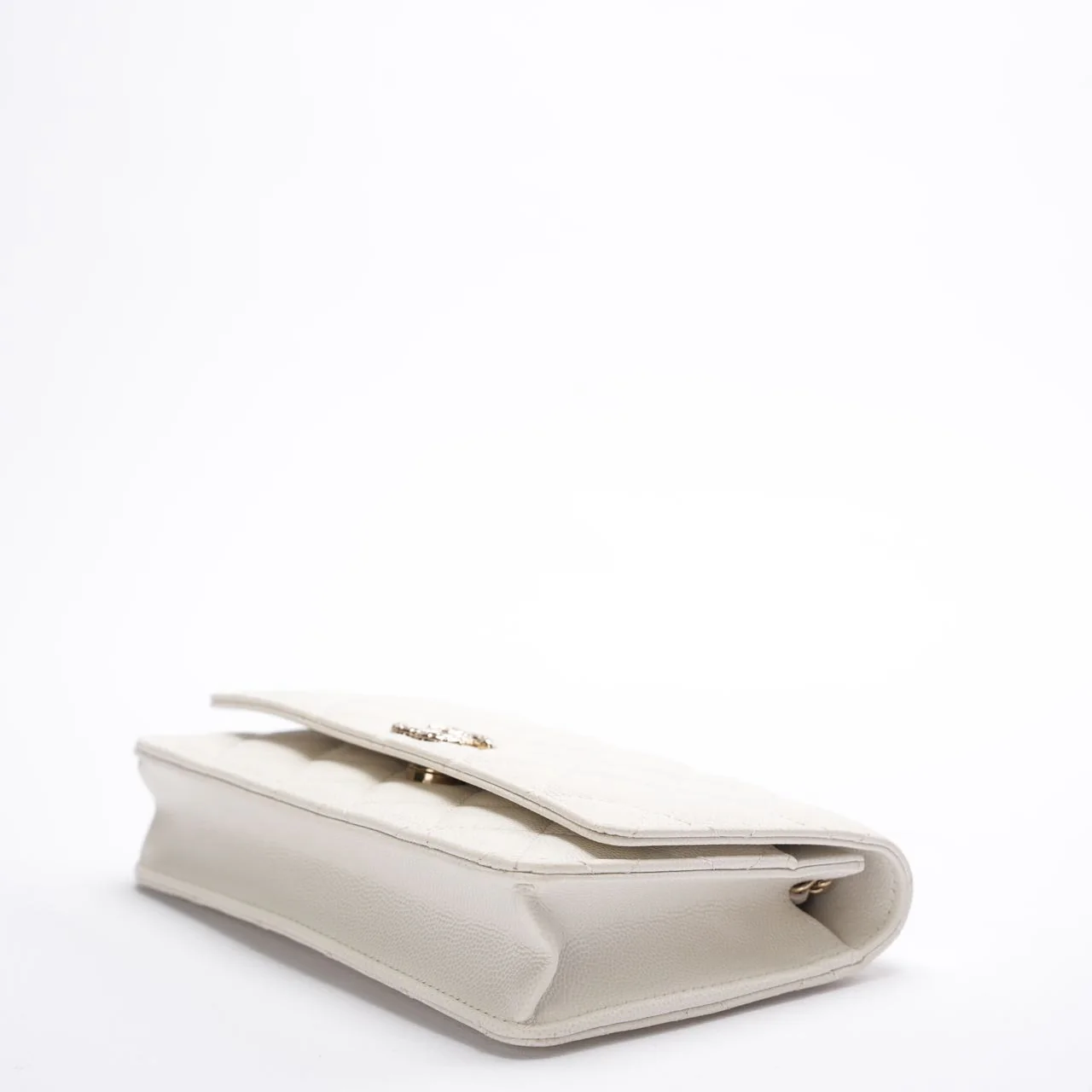 Chanel Wallet on Chain (woc) White Caviar Leather 2023