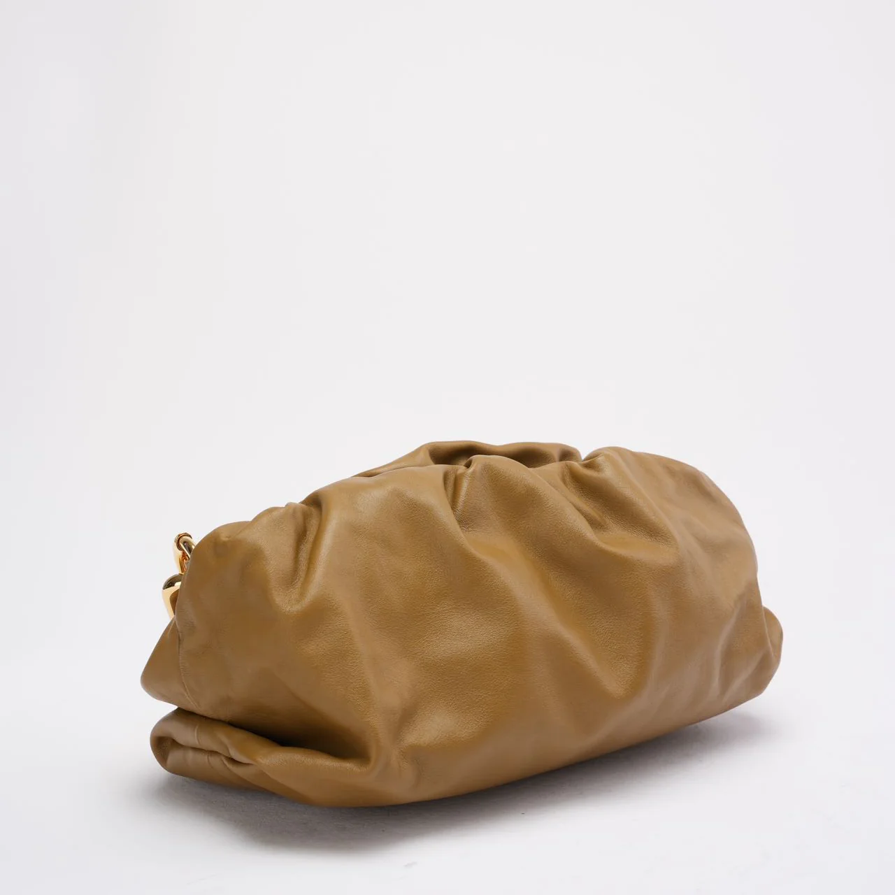 Bottege Veneta Brown The Chain Pouch in Moutarde