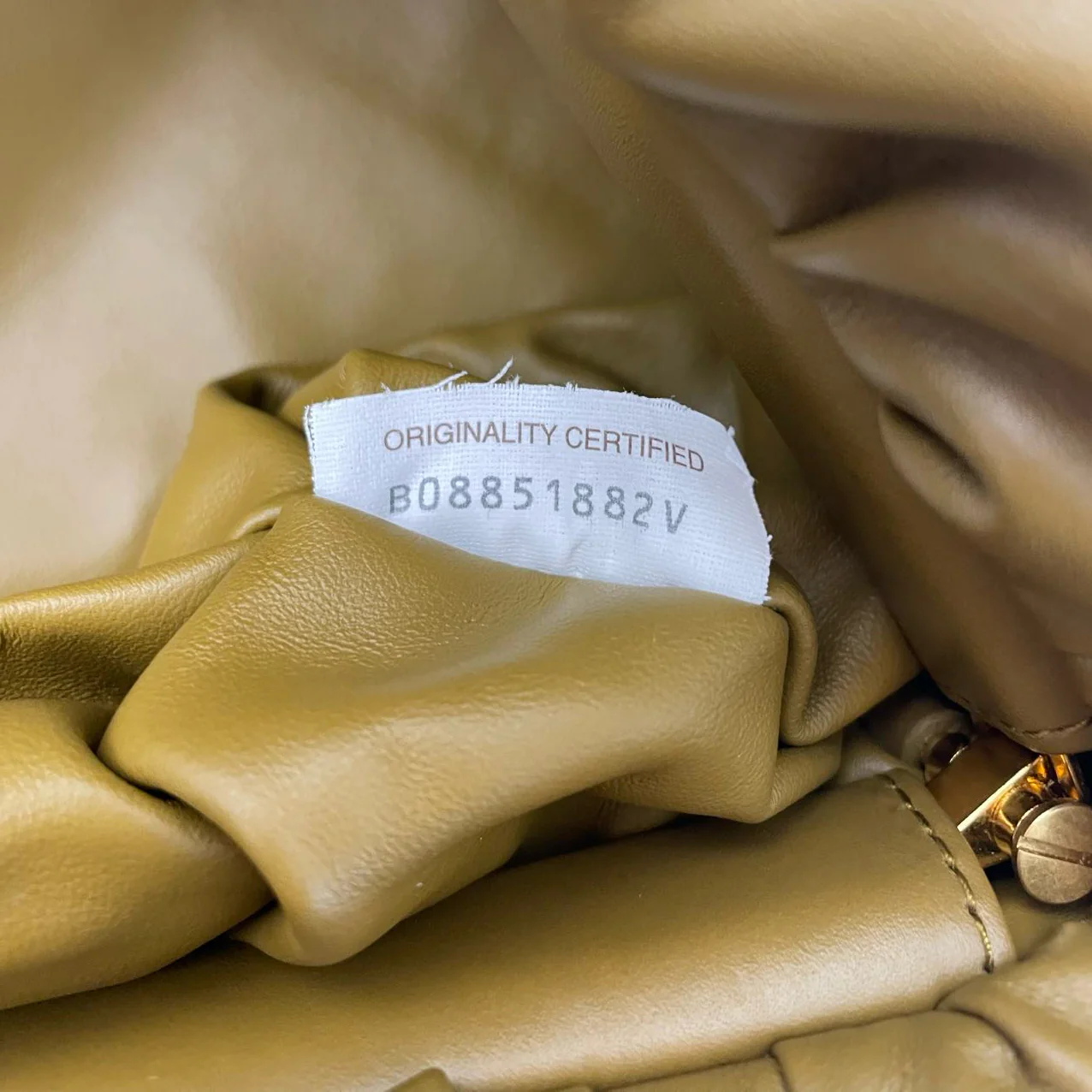 Bottege Veneta Brown The Chain Pouch in Moutarde