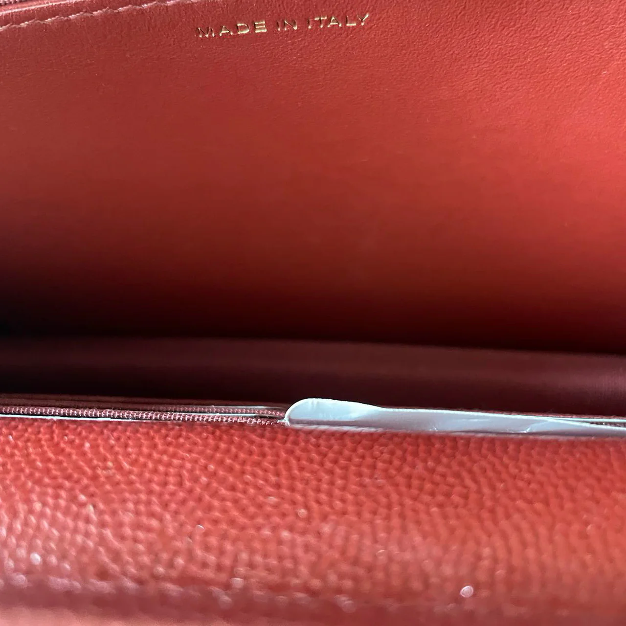 Chanel Burgundy Wallet On Chain Woc Bag In Caviar Leather With Gold Hardware