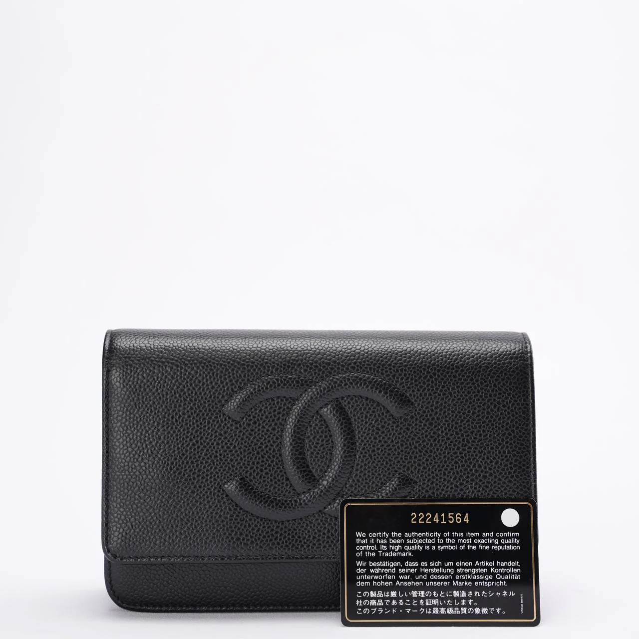 Chanel Wallet on Chain Black Caviar Leather Big Cc