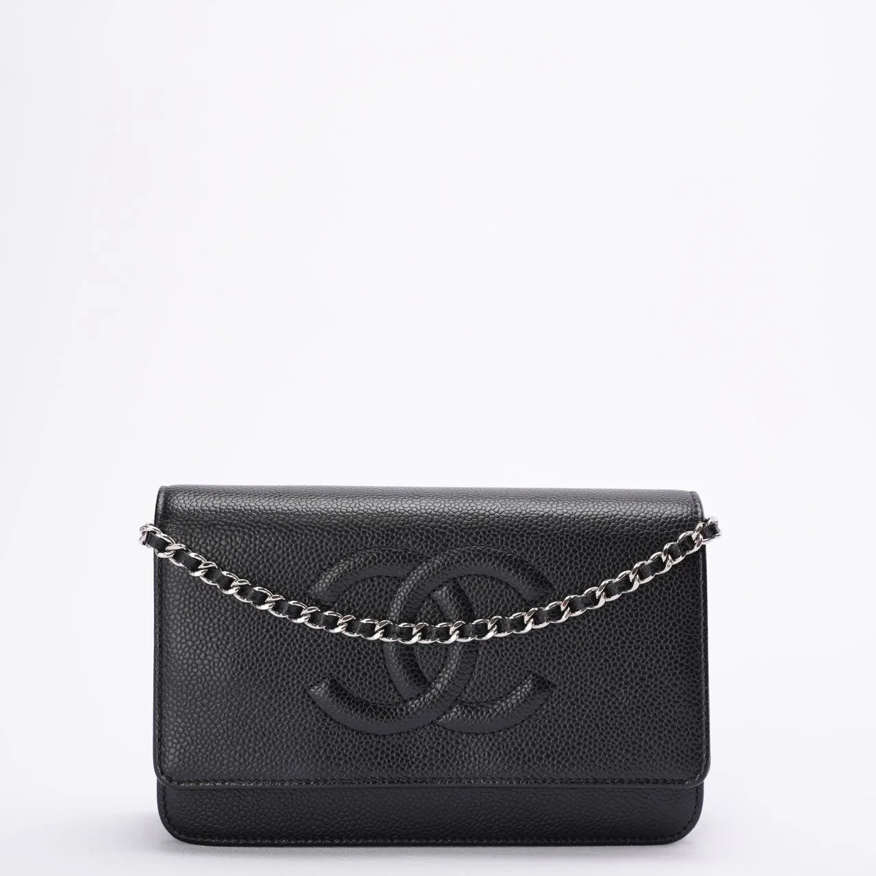 Chanel Wallet on Chain Black Caviar Leather Big Cc
