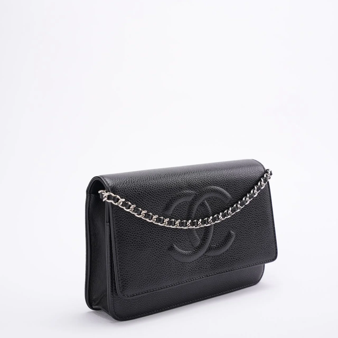Chanel Wallet on Chain Black Caviar Leather Big Cc