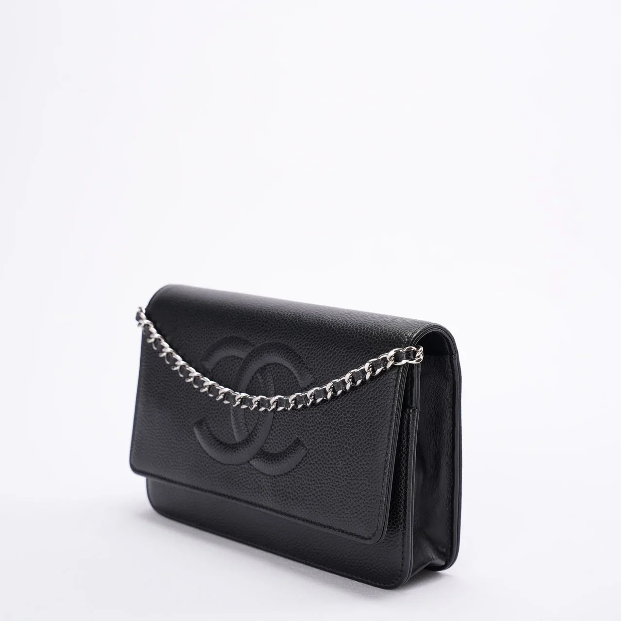 Chanel Wallet on Chain Black Caviar Leather Big Cc