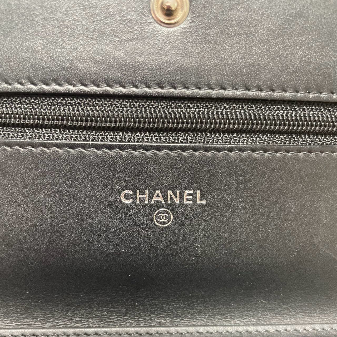 Chanel Wallet on Chain Black Caviar Leather Big Cc