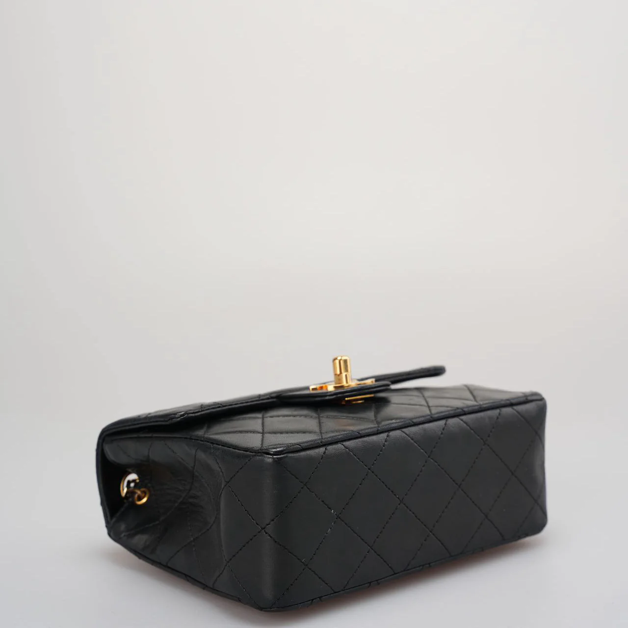 Best Quality used Chanel vintage mini square flap bag with 24k gold hardware