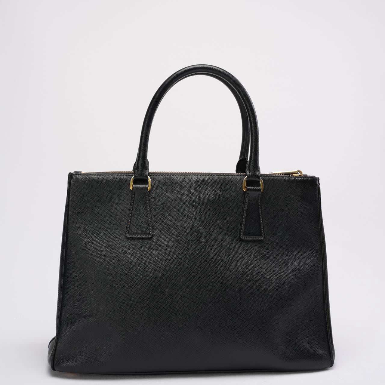 Prada Black Galleria Tote Bag Saffiano Leather