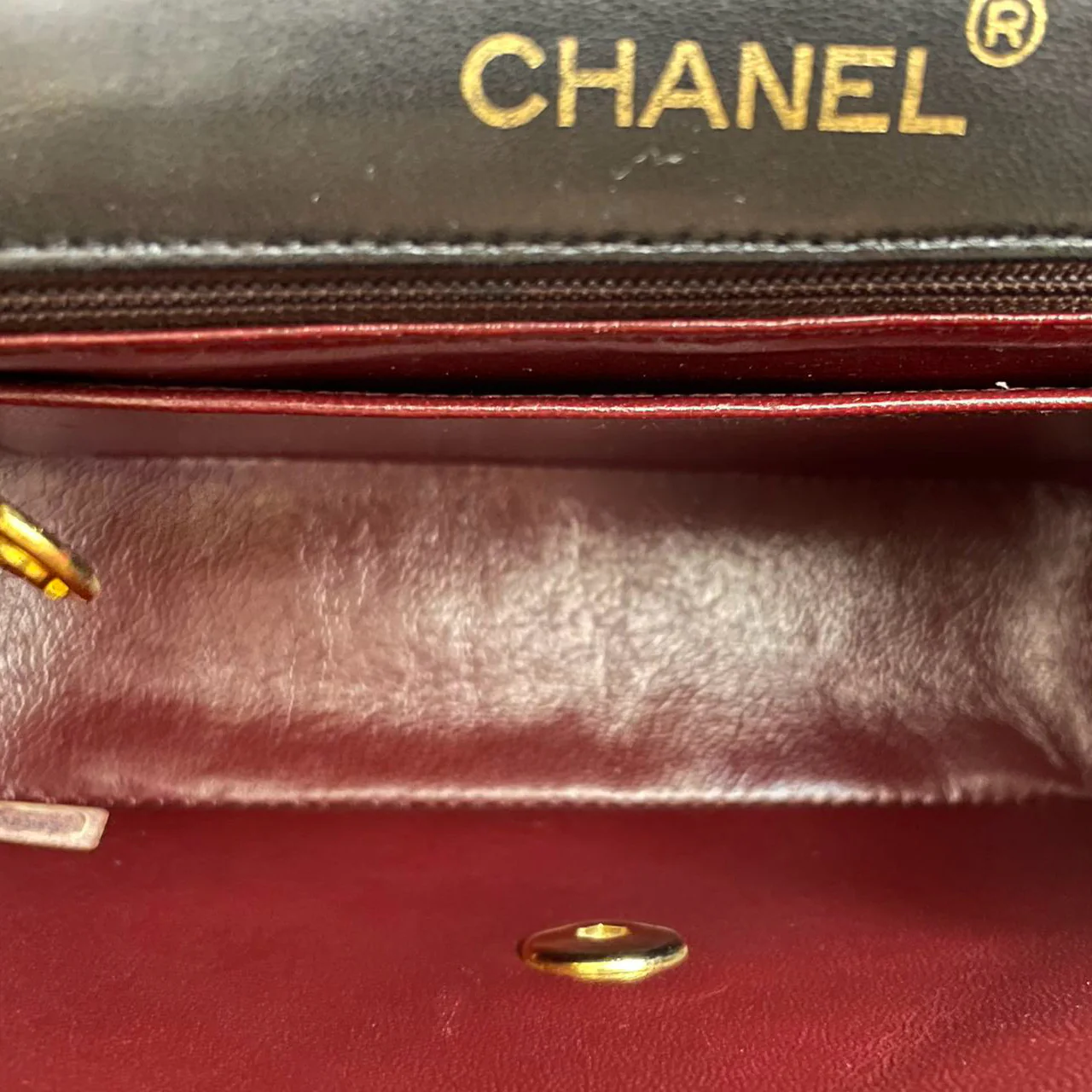 Best Quality used Chanel vintage mini square flap bag with 24k gold hardware