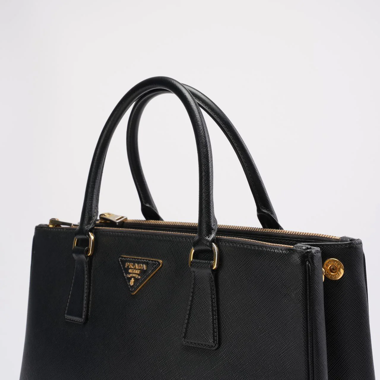 Prada Black Galleria Tote Bag Saffiano Leather