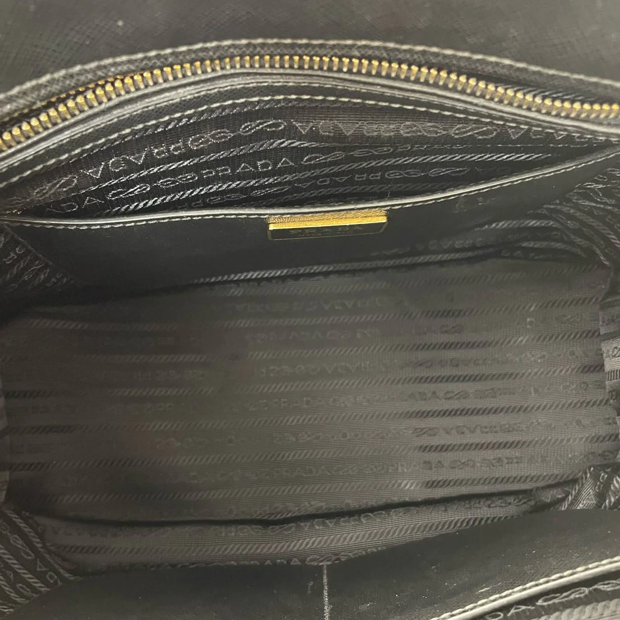Prada Black Galleria Tote Bag Saffiano Leather