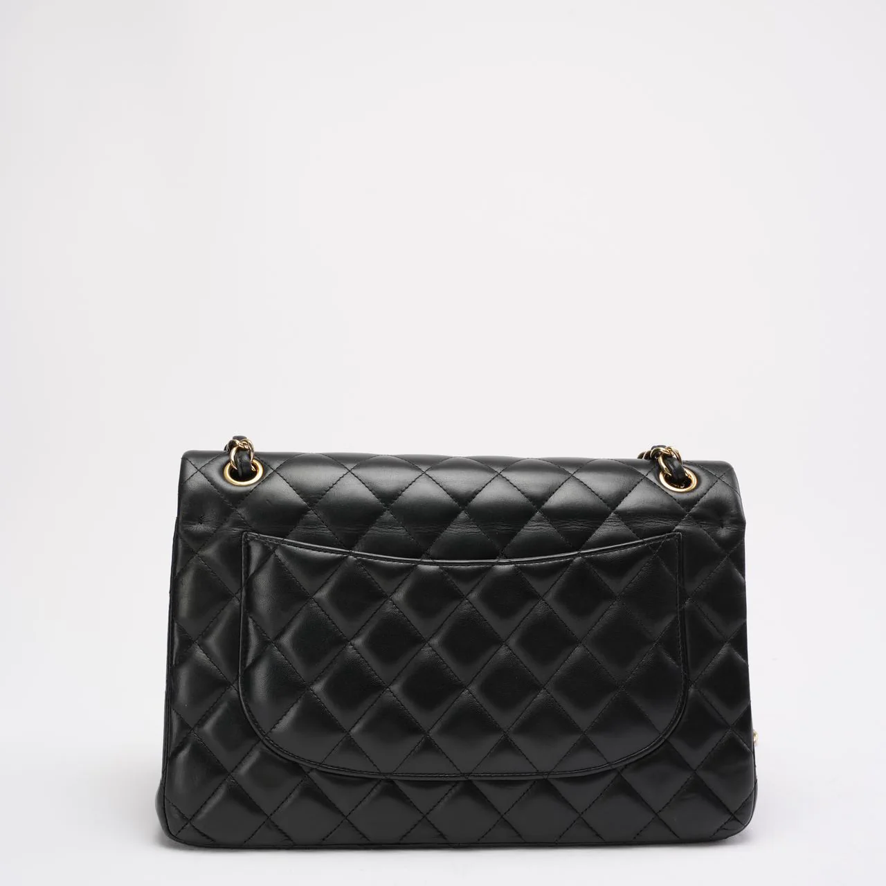 Chanel Black Classic Jumbo Double Flap Bag Lambskin 2011