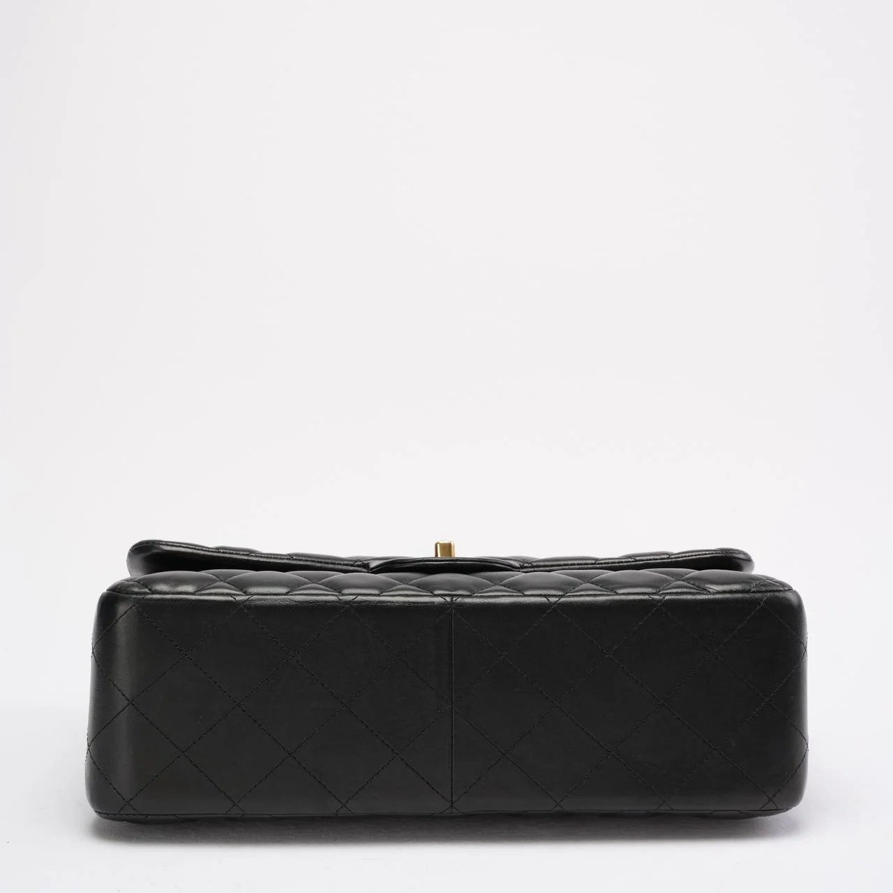 Chanel Black Classic Jumbo Double Flap Bag Lambskin 2011