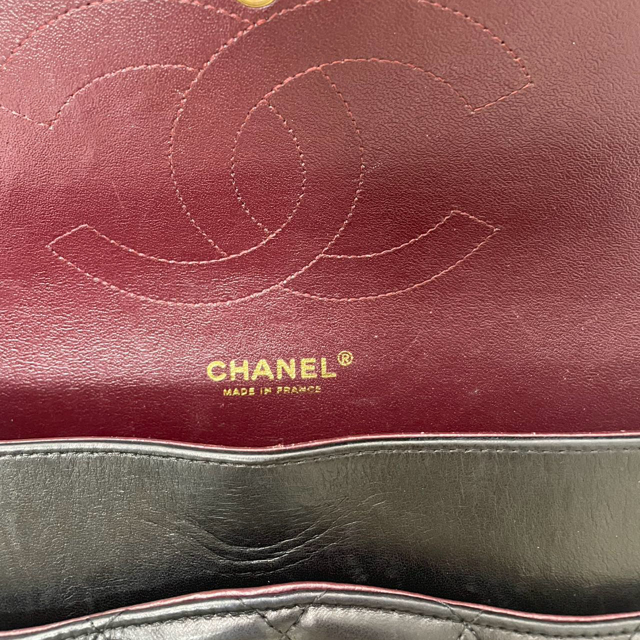 Chanel Black Classic Jumbo Double Flap Bag Lambskin 2011