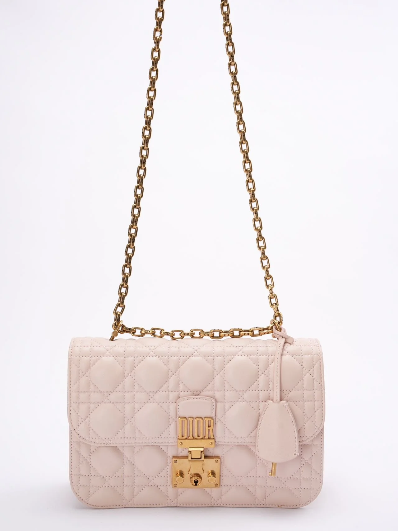 Christian Dior Pink Small Flap Shoulder Bag Lambskin 2017