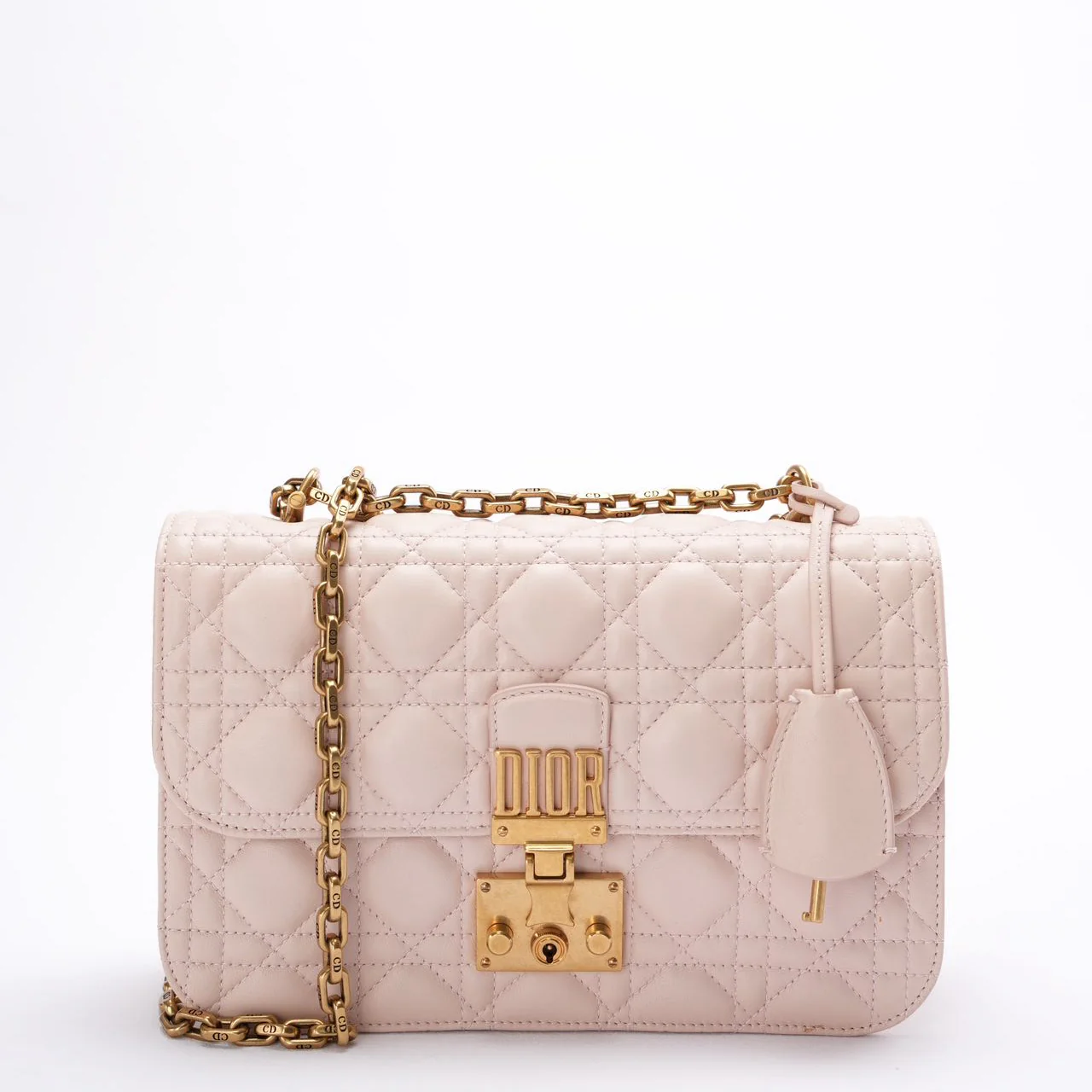 Christian Dior Pink Small Flap Shoulder Bag Lambskin 2017