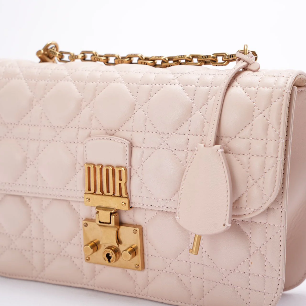 Christian Dior Pink Small Flap Shoulder Bag Lambskin 2017