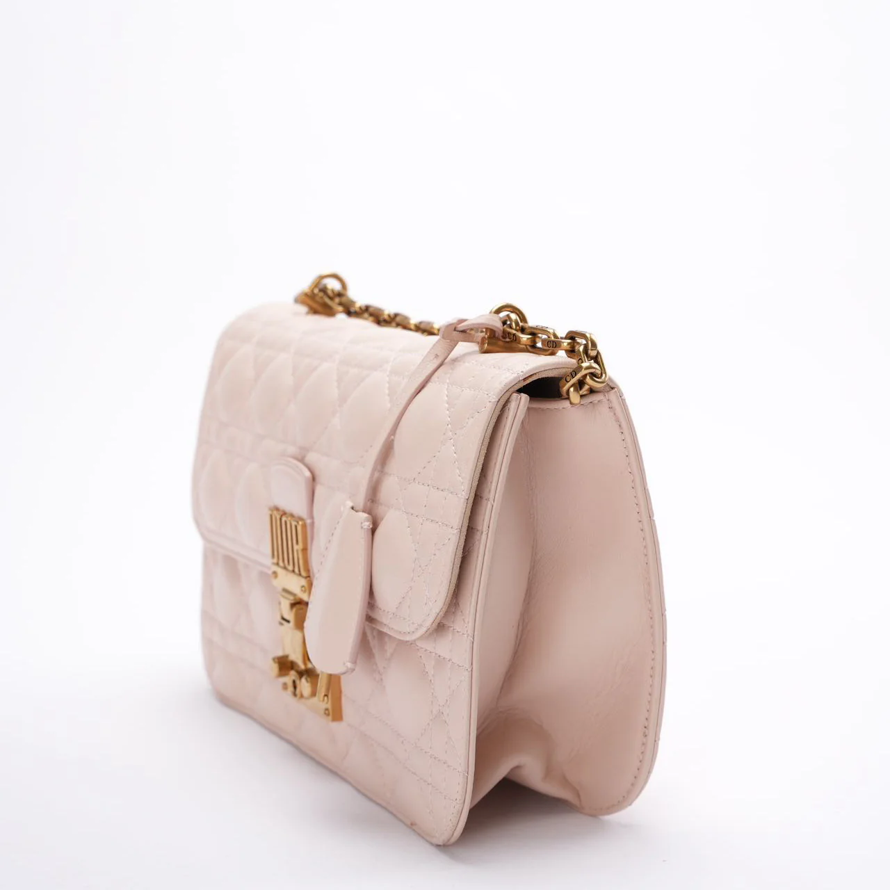 Christian Dior Pink Small Flap Shoulder Bag Lambskin 2017