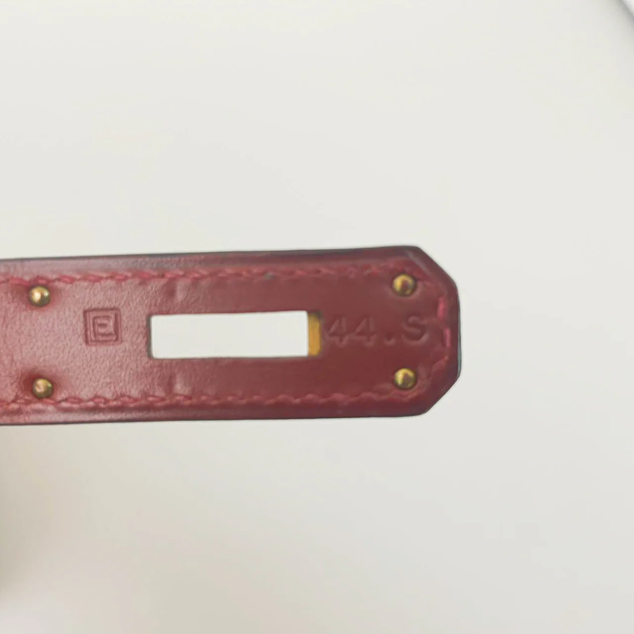 Hermes Kelly 32 Sellier Bag In Burgundy Box Leather With Gold Hardware from 2004