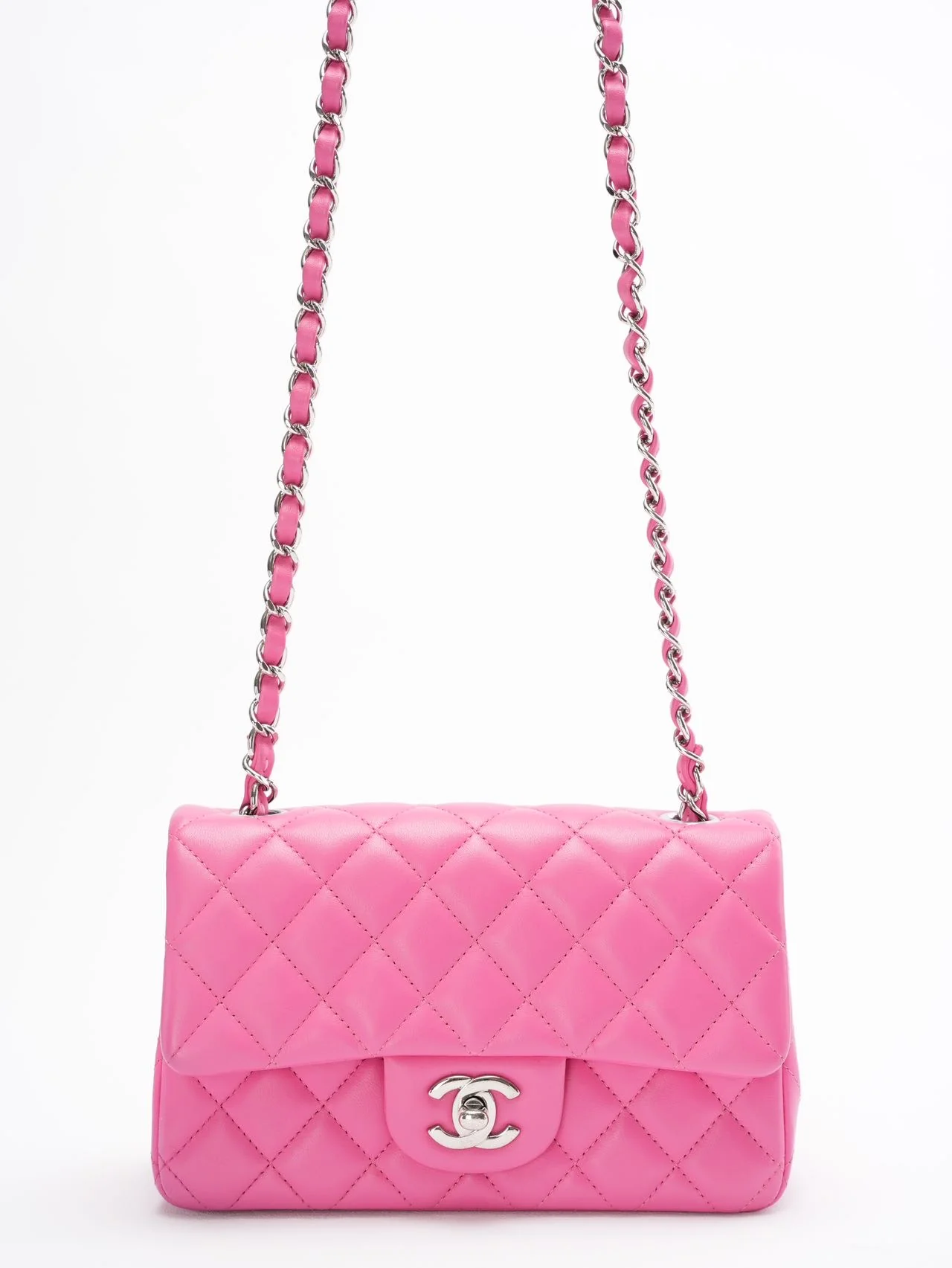 Chanel Classic Rectangular Mini Flap Bag Pink