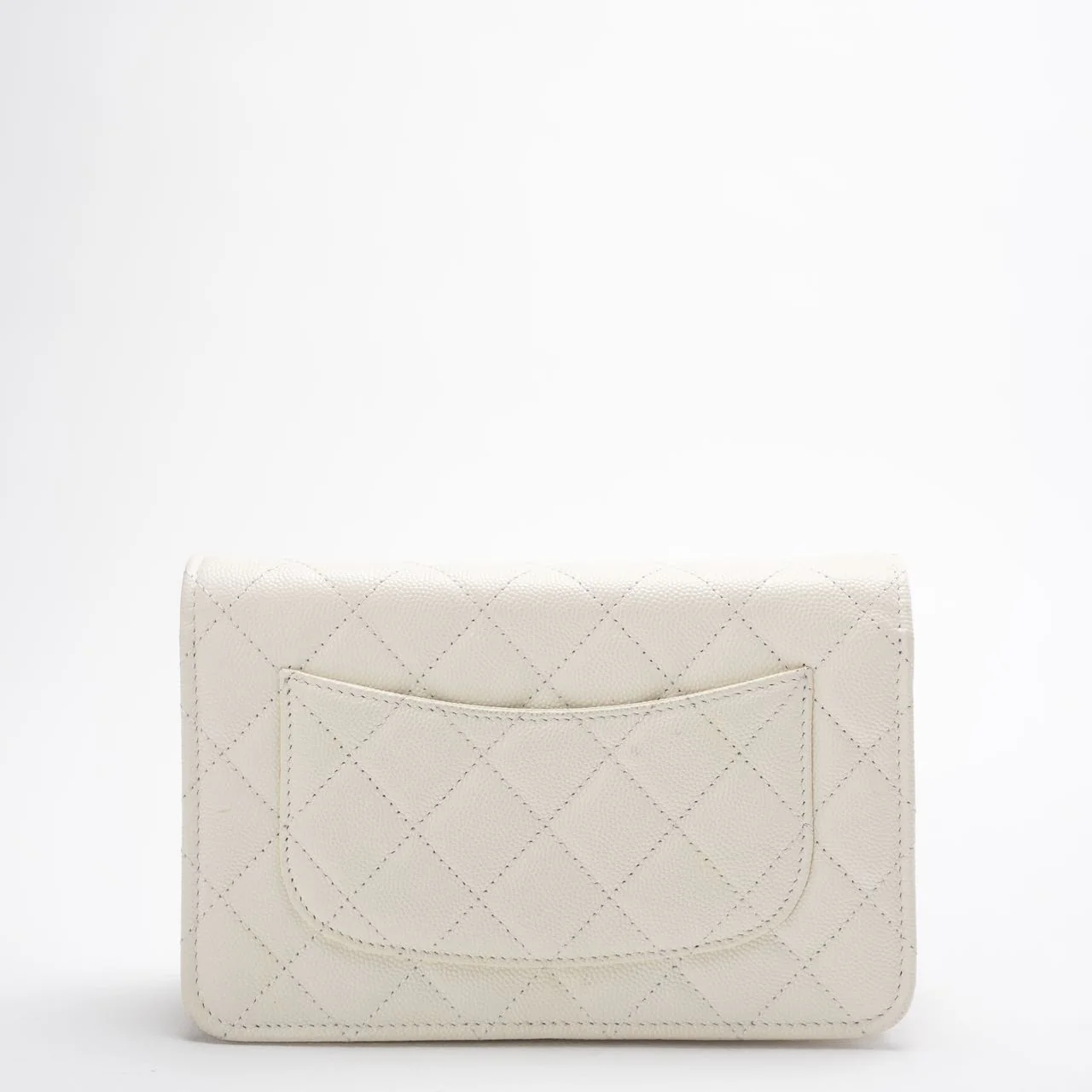 Chanel Wallet on Chain(woc) White Caviar Leather 2022
