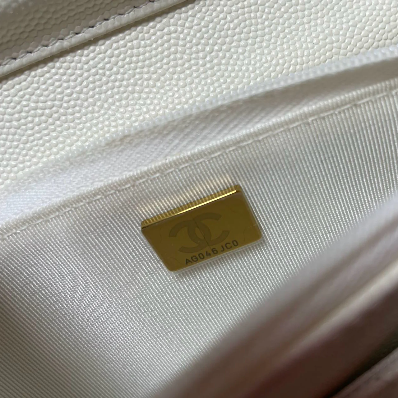 Chanel Wallet on Chain(woc) White Caviar Leather 2022