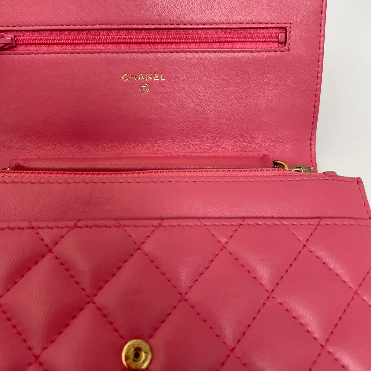 Chanel Boy Wallet on Chain (woc) Pink