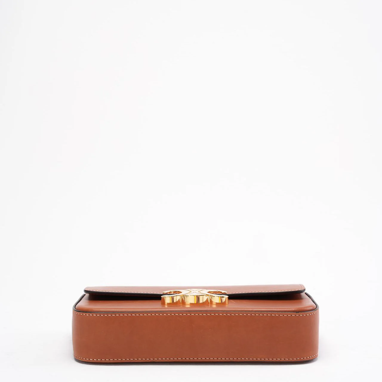 Celine Brown Triomphe Calfskin Claude Shoulder Bag 2024