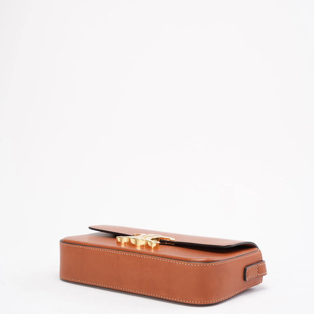 Celine Brown Triomphe Calfskin Claude Shoulder Bag 2024