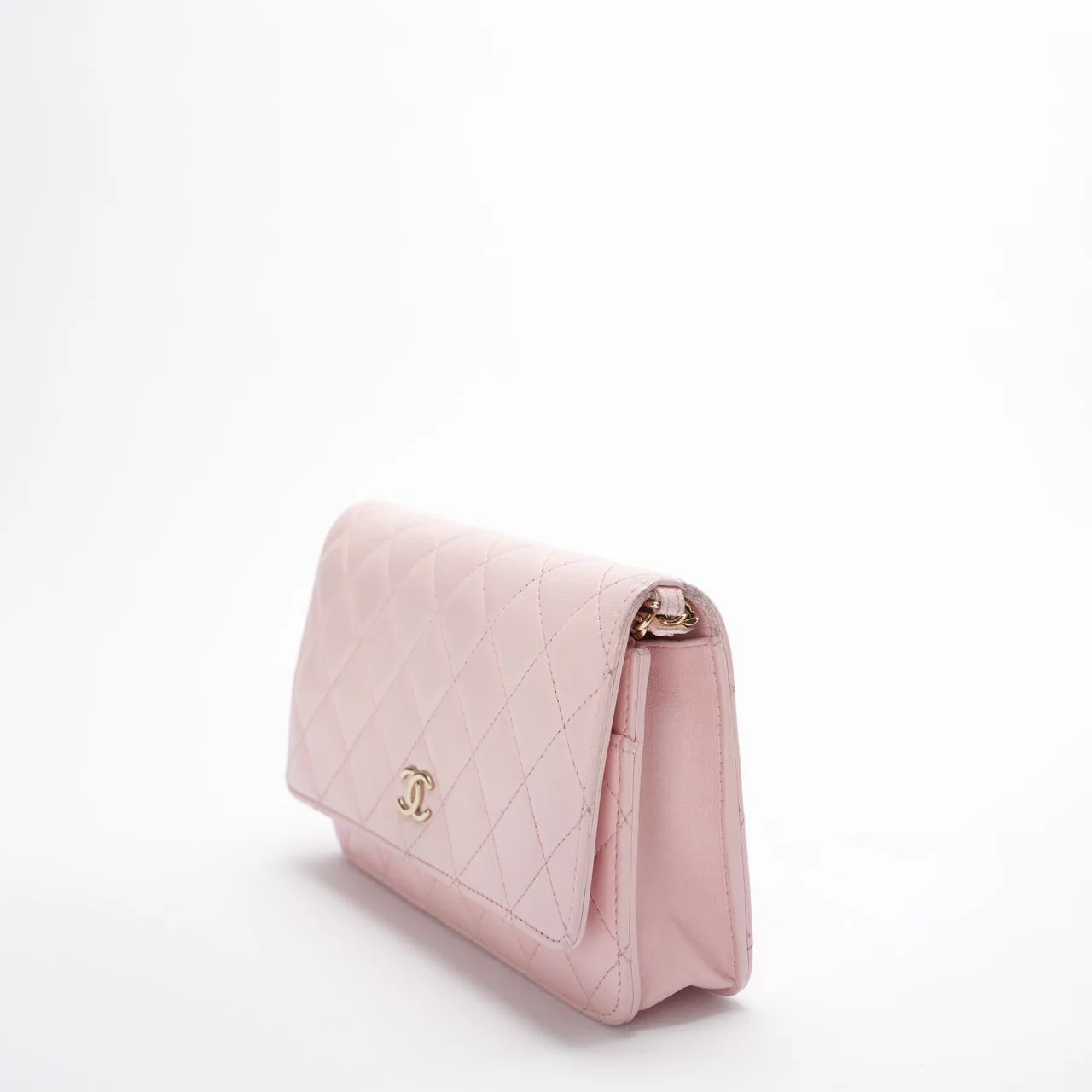 Chanel Wallet on Chain (WOC) Barbie Pink with Pearl Strap