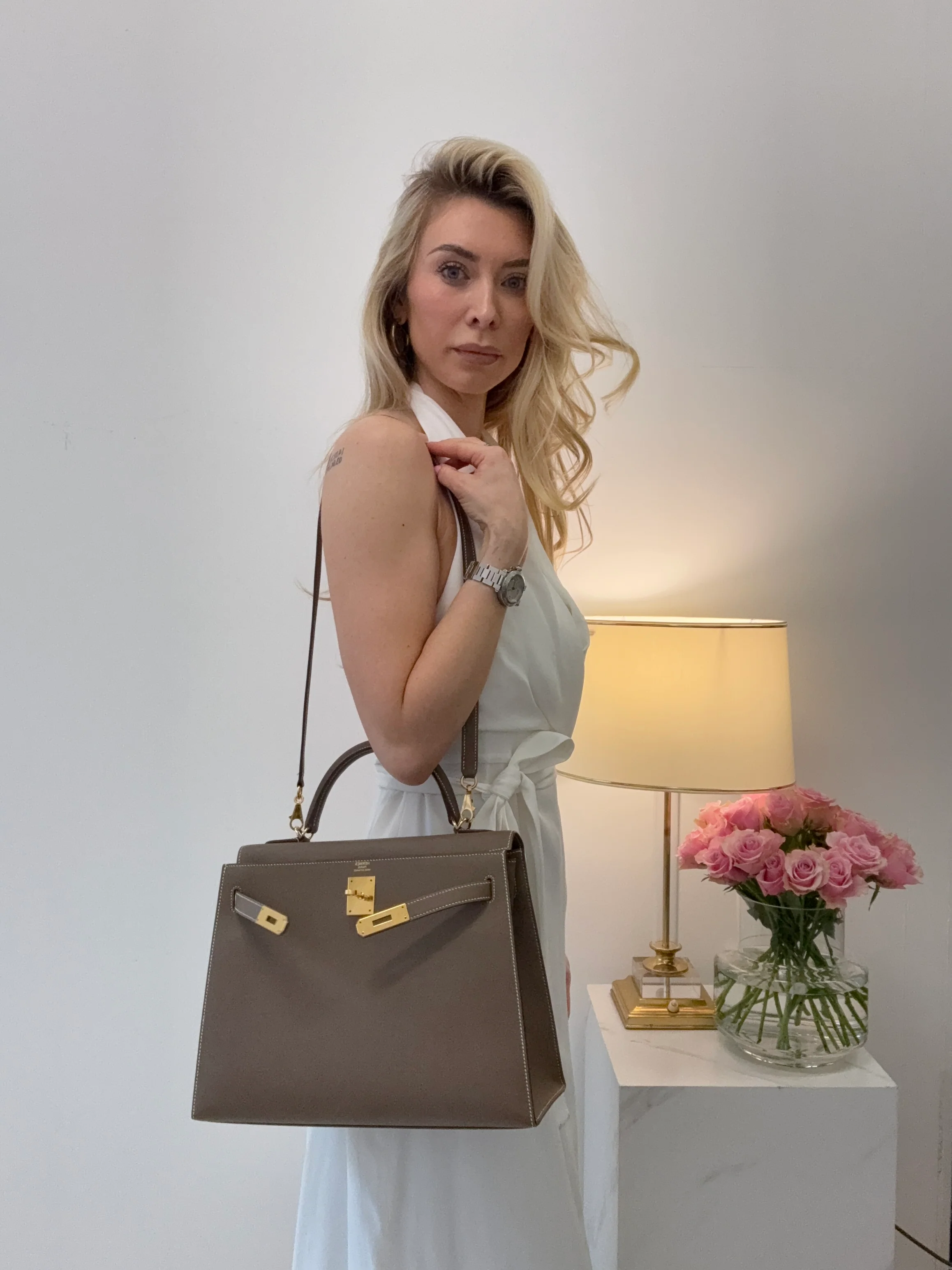Hermes Kelly 32 Sellier Epsom Etoupe 2018