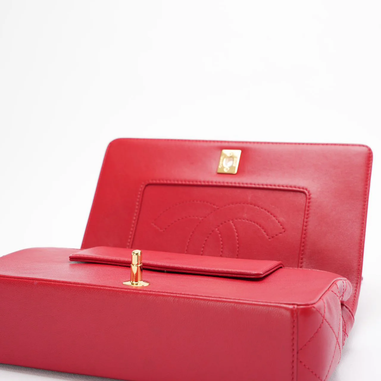 Chanel Mademoiselle Flap Bag Red