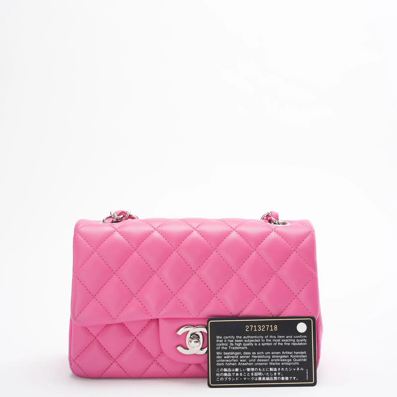 Chanel Classic Rectangular Mini Flap Bag Pink