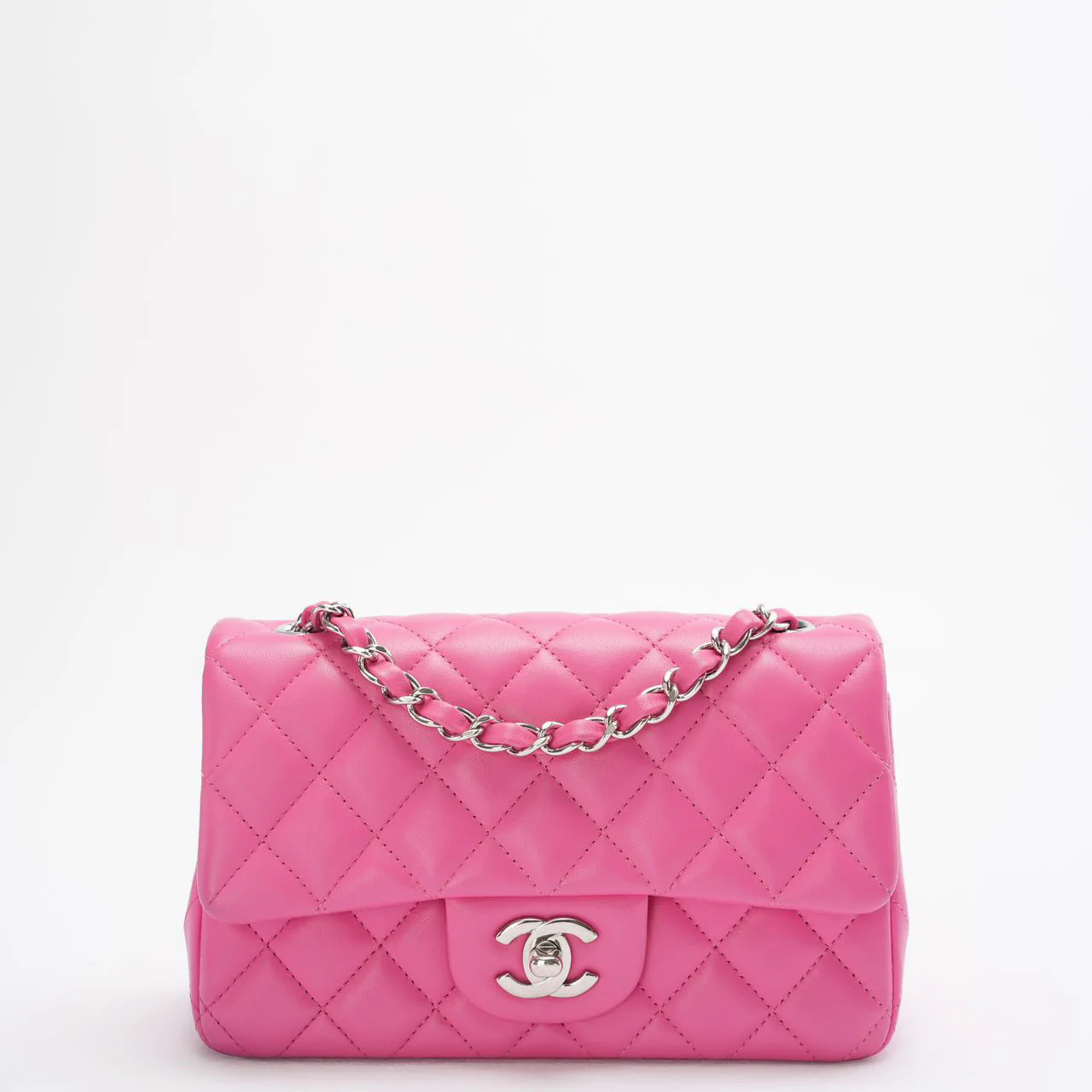 Chanel Classic Rectangular Mini Flap Bag Pink