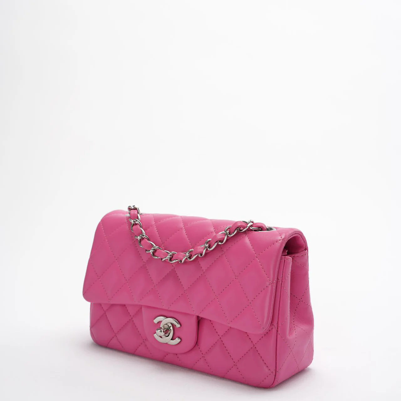 Chanel Classic Rectangular Mini Flap Bag Pink