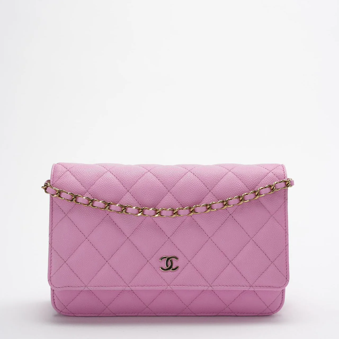Chanel Wallet on Chain Pink Caviar Leather Woc
