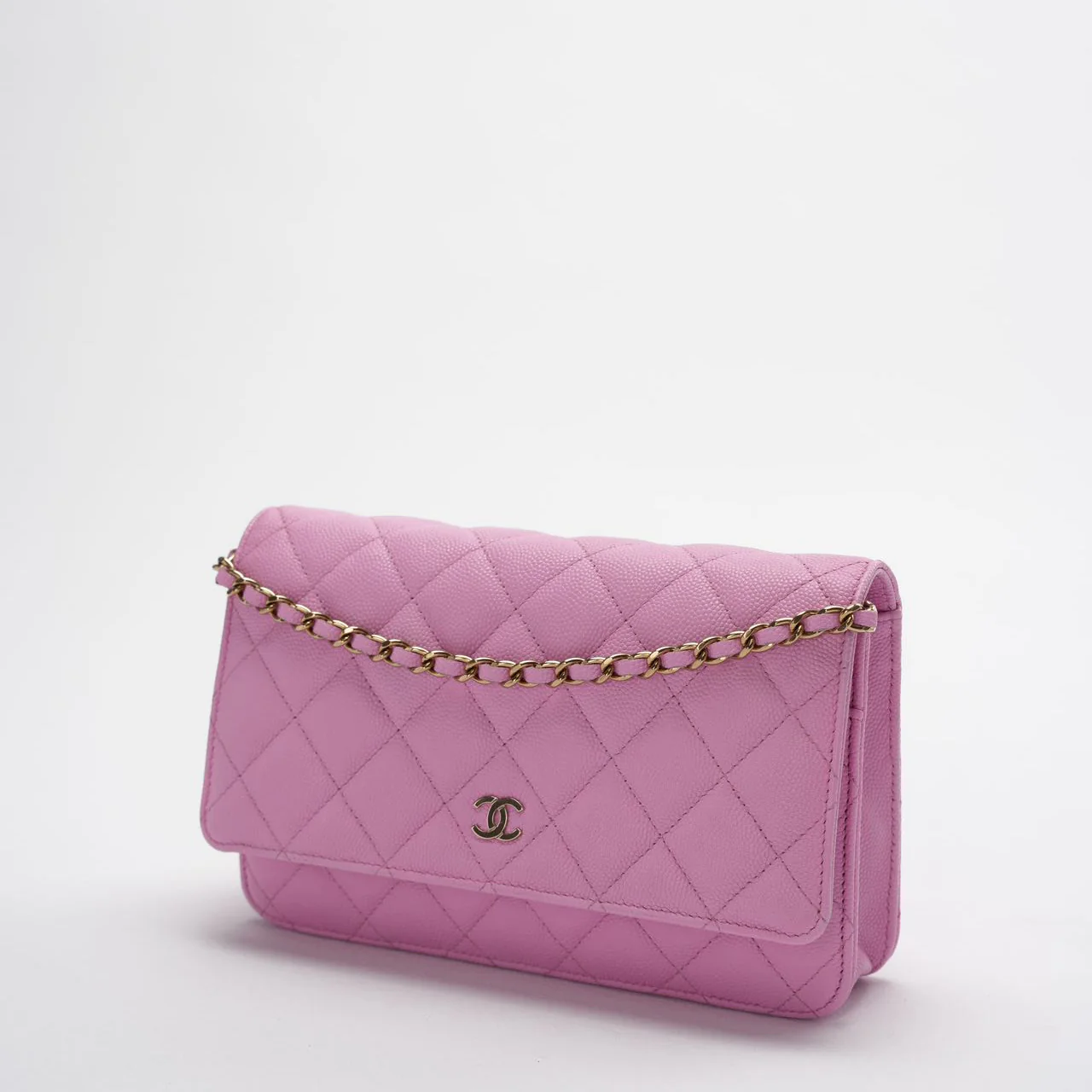Chanel Wallet on Chain Pink Caviar Leather Woc