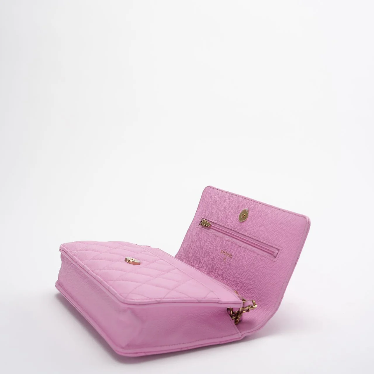 Chanel Wallet on Chain Pink Caviar Leather Woc