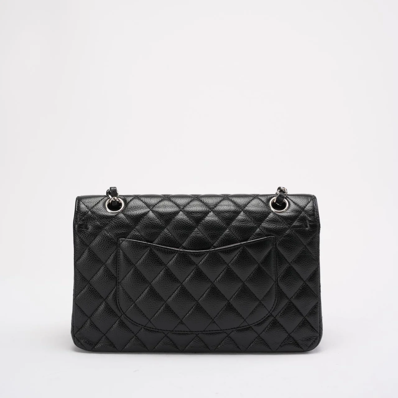 Chanel Black Medium Classic Double Flap Bag Caviar 2014
