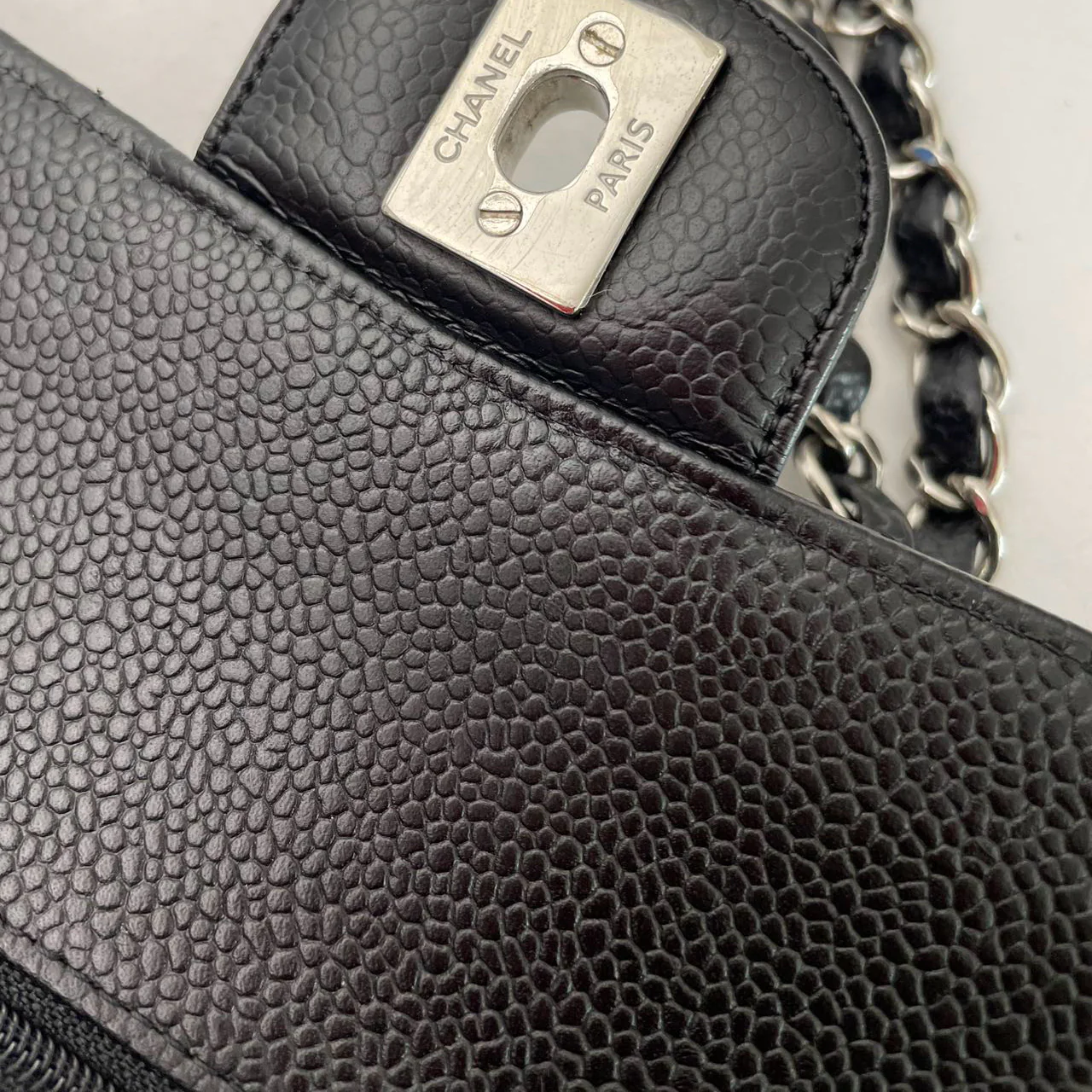 Chanel Black Medium Classic Double Flap Bag Caviar 2014