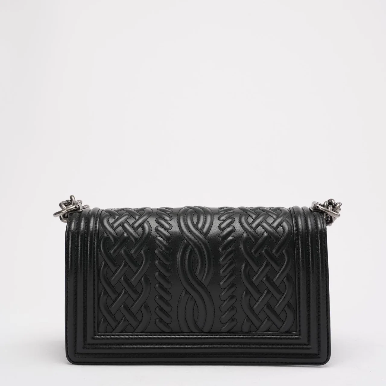 Chanel Black Celtic Medium Boy Bag Lambskin 2014