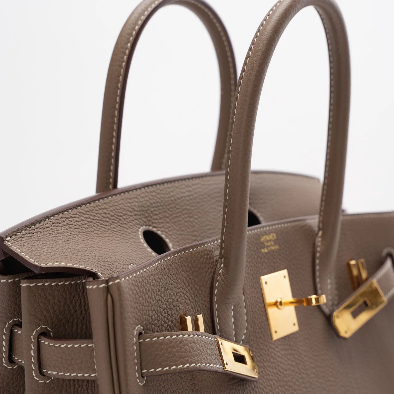 Hermes Birkin 30cm Sellier Bag Etoupe Togo Leather