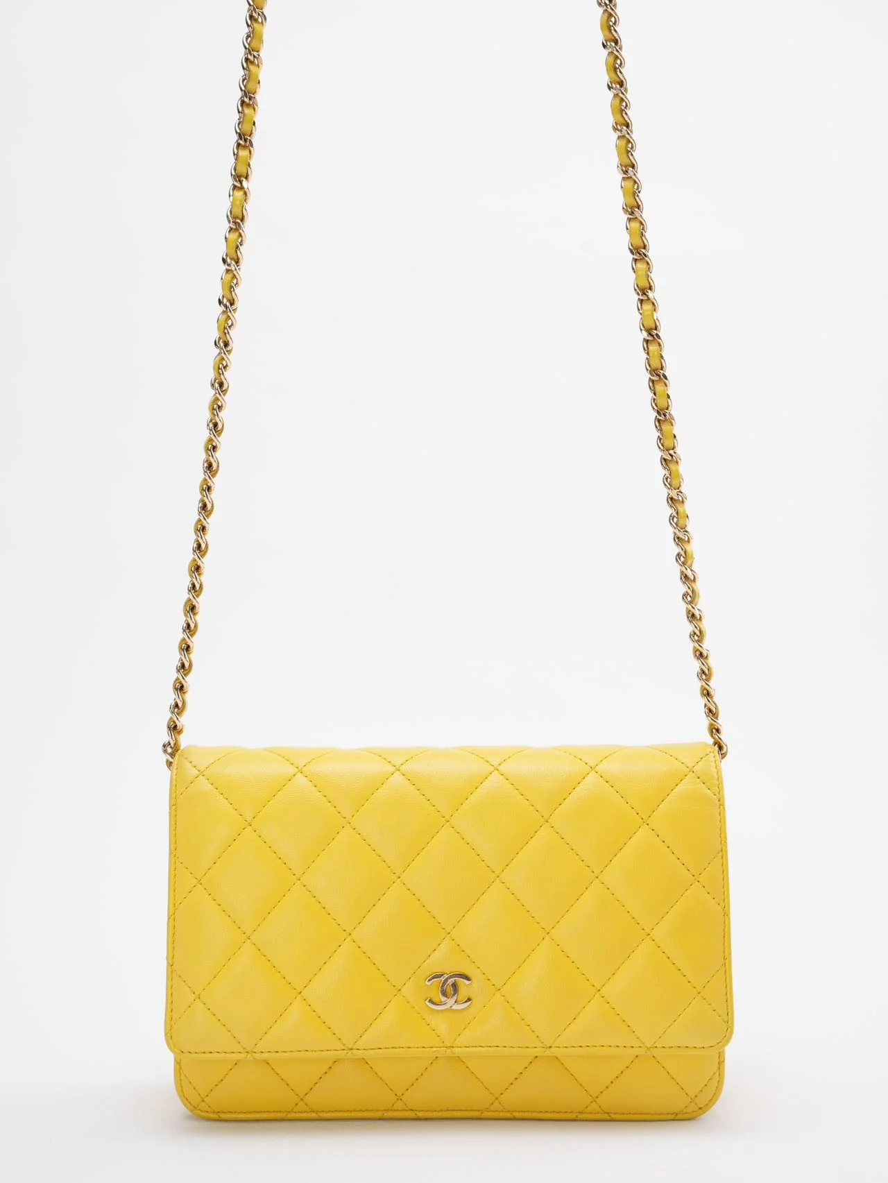 Chanel Wallet on Chain Classic Yellow woc