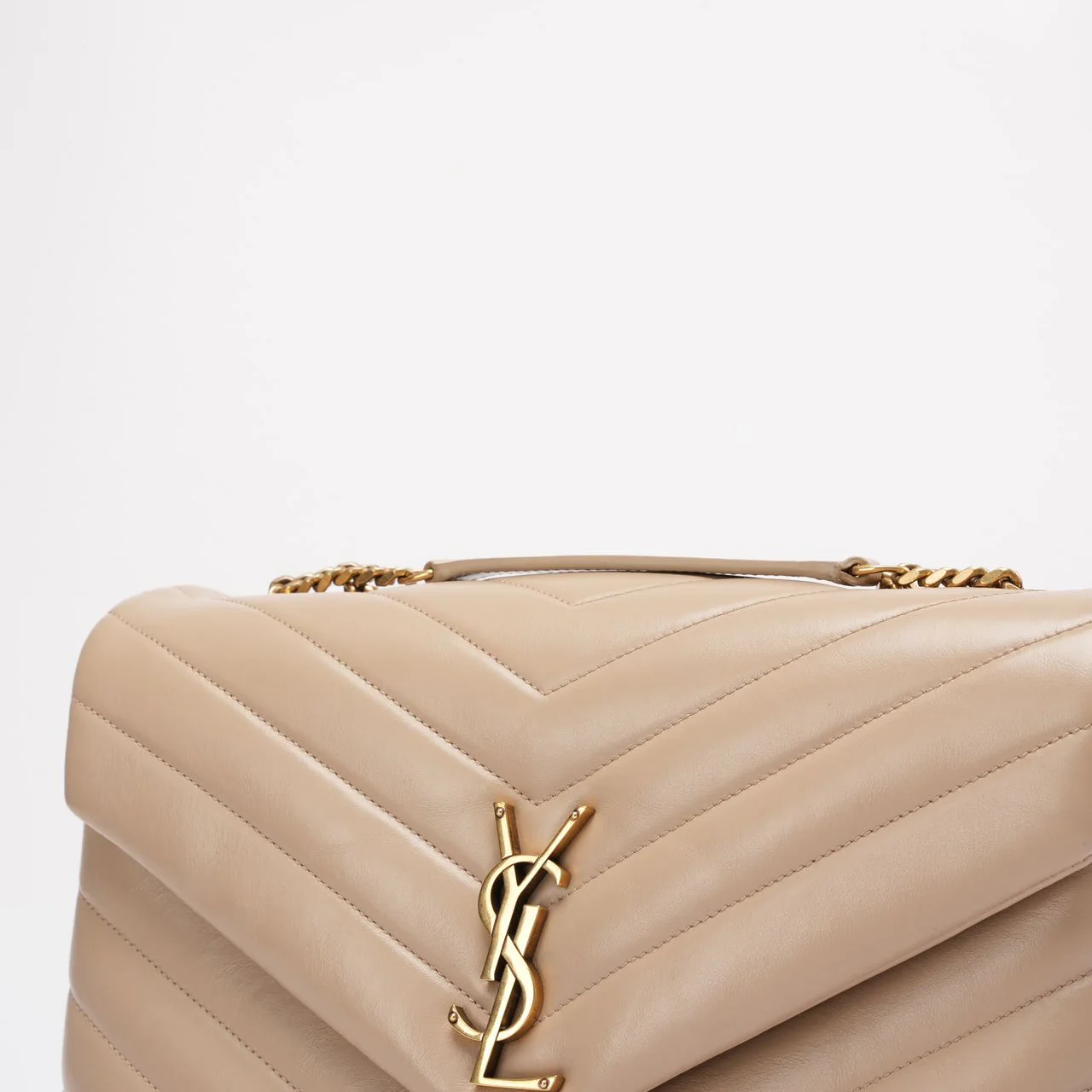 Saint Laurent Beige LouLou Medium Leather  2020
