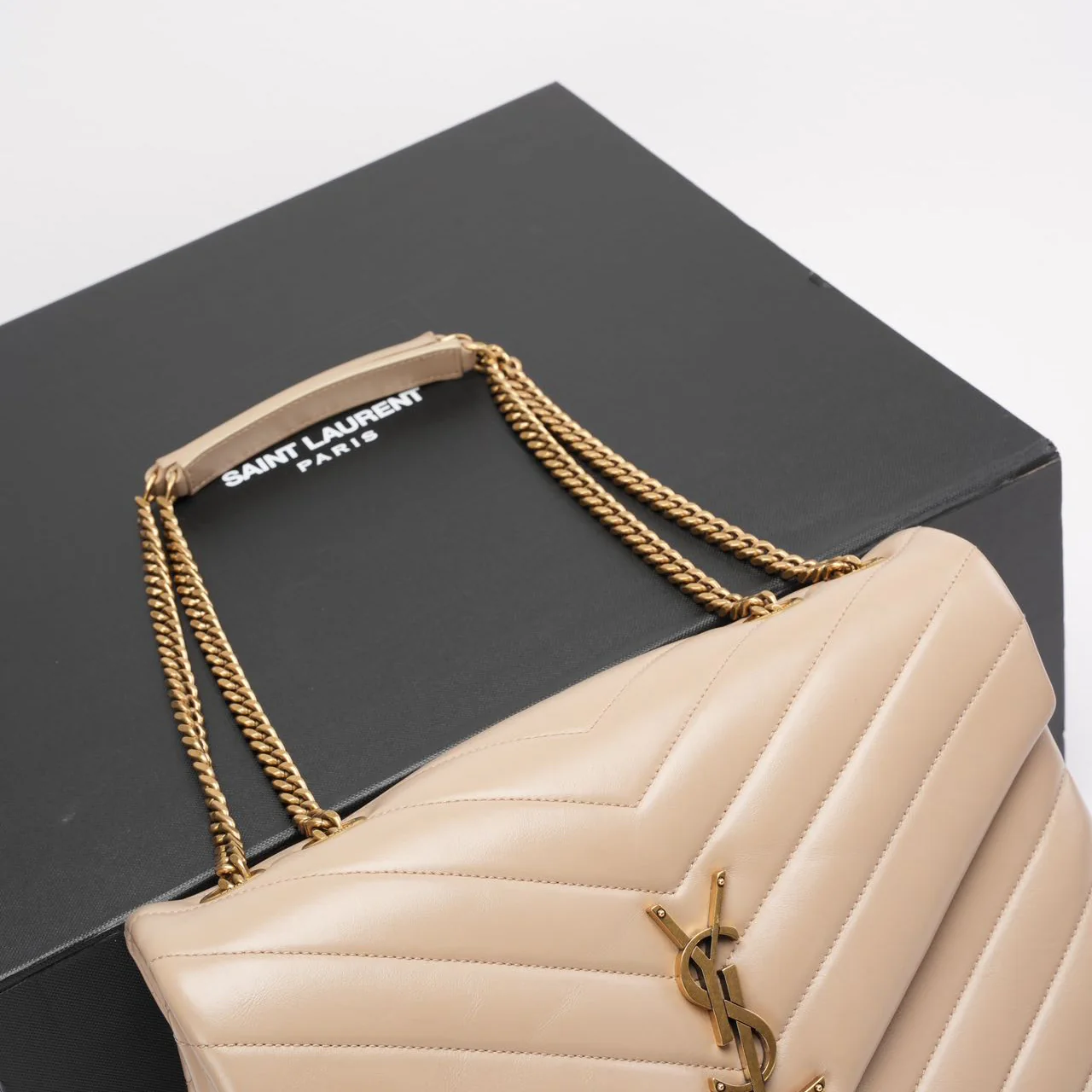 Saint Laurent Beige LouLou Medium Leather  2020