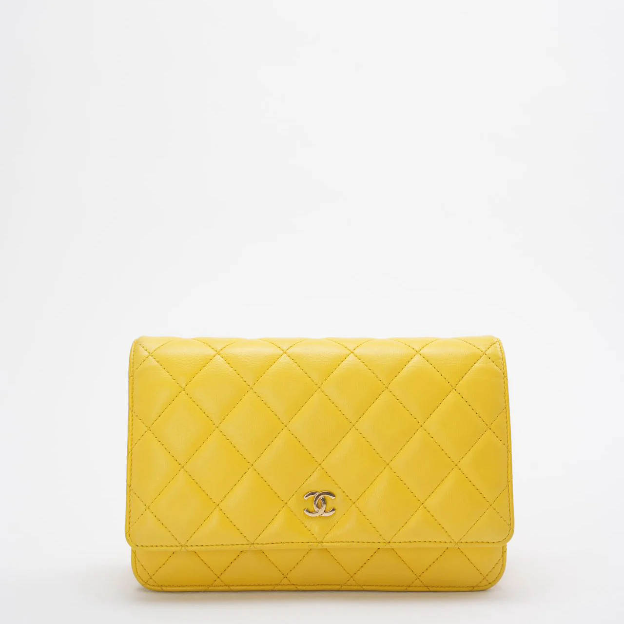 Chanel Wallet on Chain Classic Yellow woc