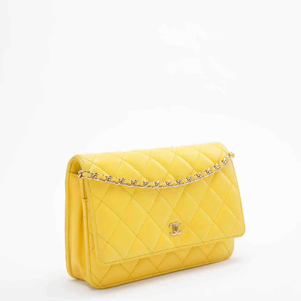 Chanel Wallet on Chain Classic Yellow woc