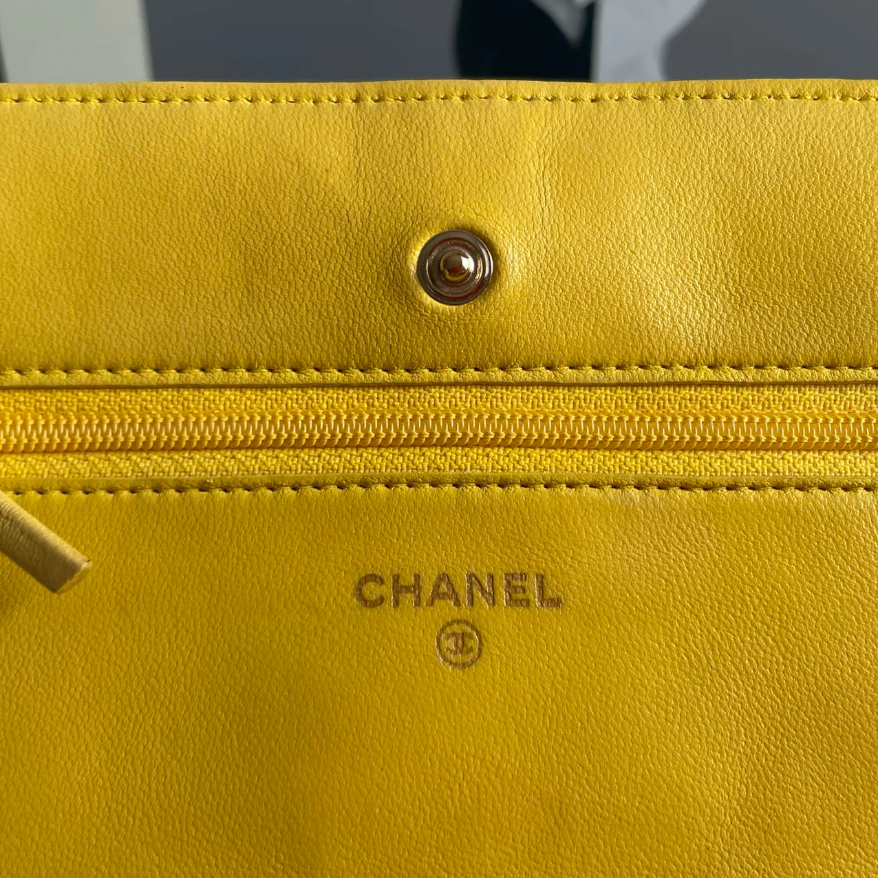 Chanel Wallet on Chain Classic Yellow woc