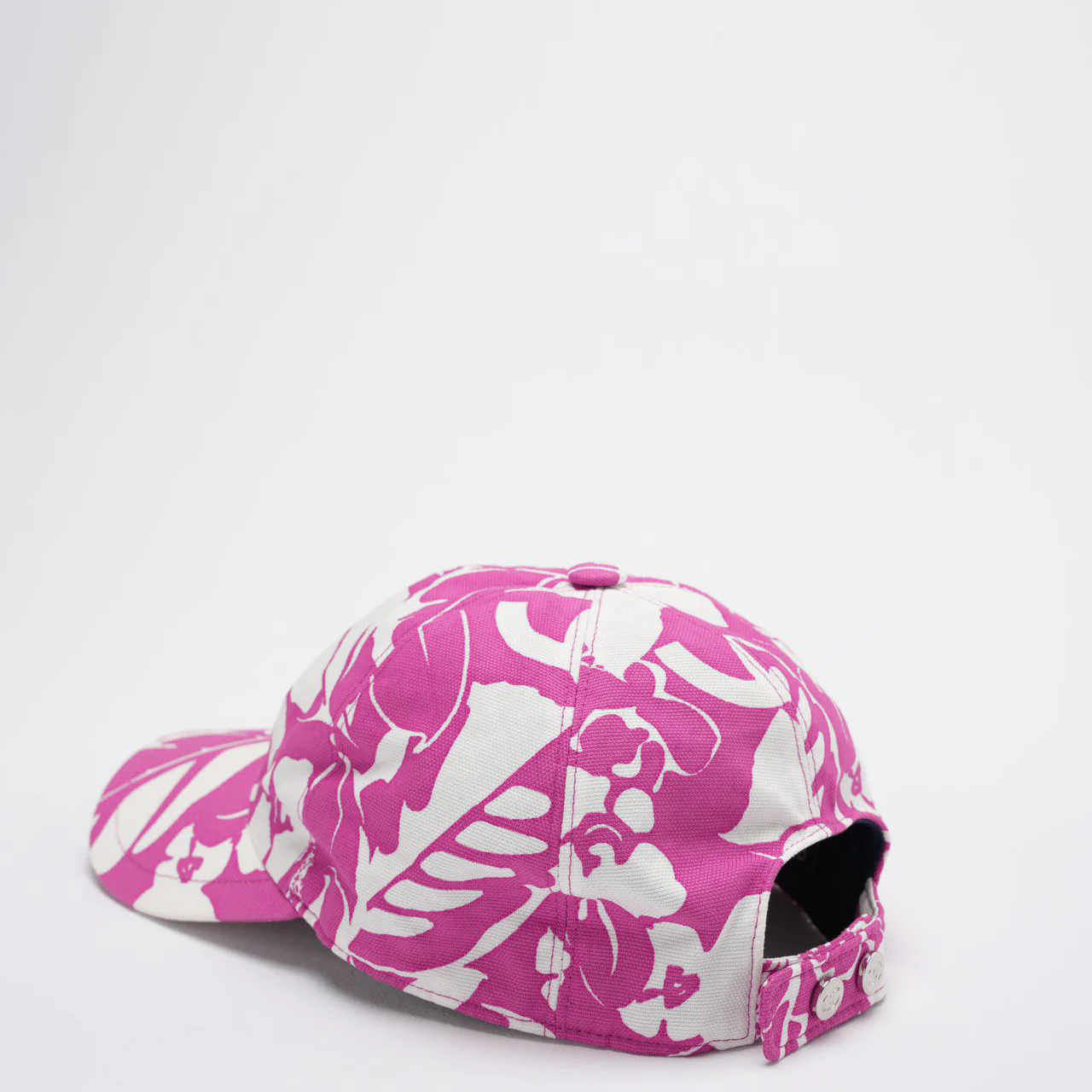 Pre-loved Chanel Cotton CC Cap Hat in Pink and White Side 