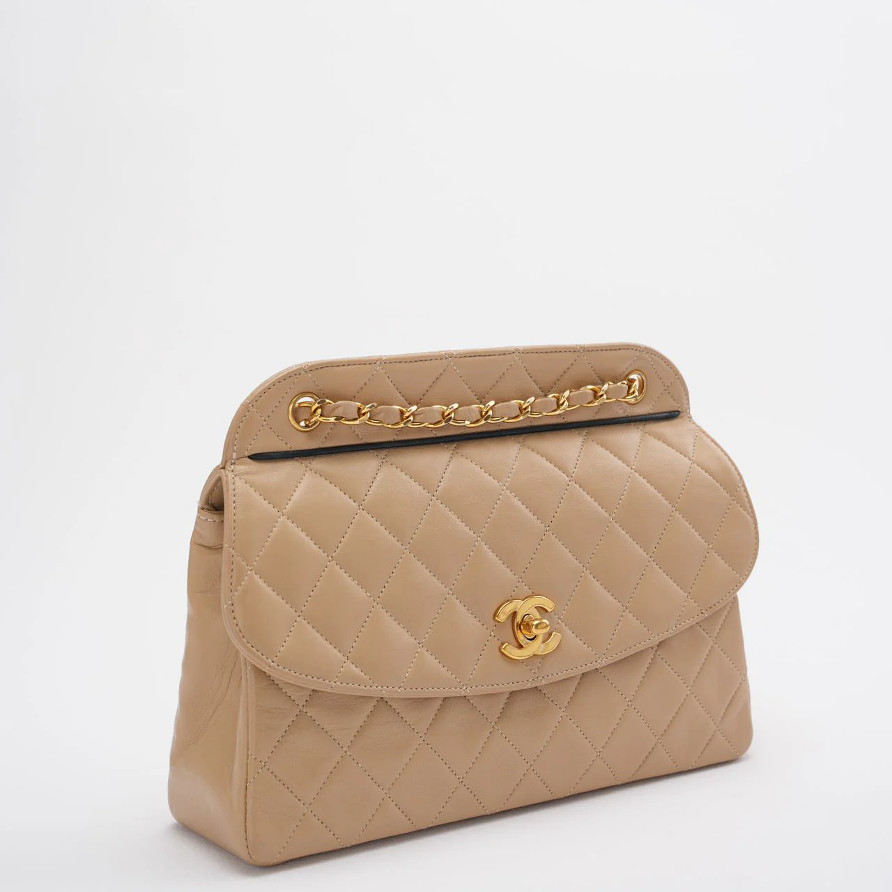 Chanel Beige Vintage Timeless Trendy Flap Bag 2011-2012
